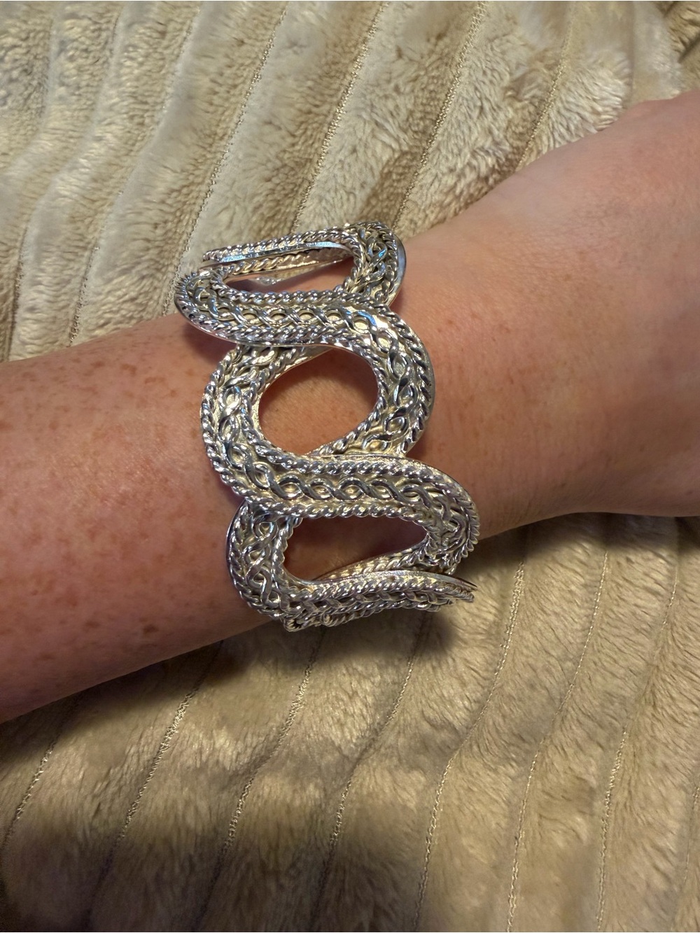 Rustic Cuff Silver Chain Cuff
